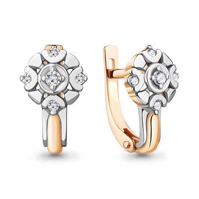 942809Ак Серьги из Золота с бриллиантами