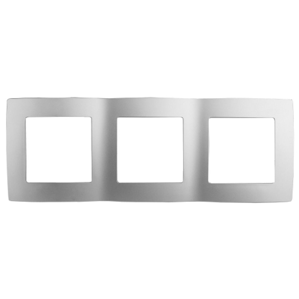 12-5003-03 ЭРА Рамка на 3 поста, Эра12, алюминий | ЭРА 12 Алюминий