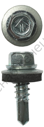 ЗУБР СКМ 19 х 5.5 мм, кровельный саморез, цинк, 2500 шт (4-300310-55-019)