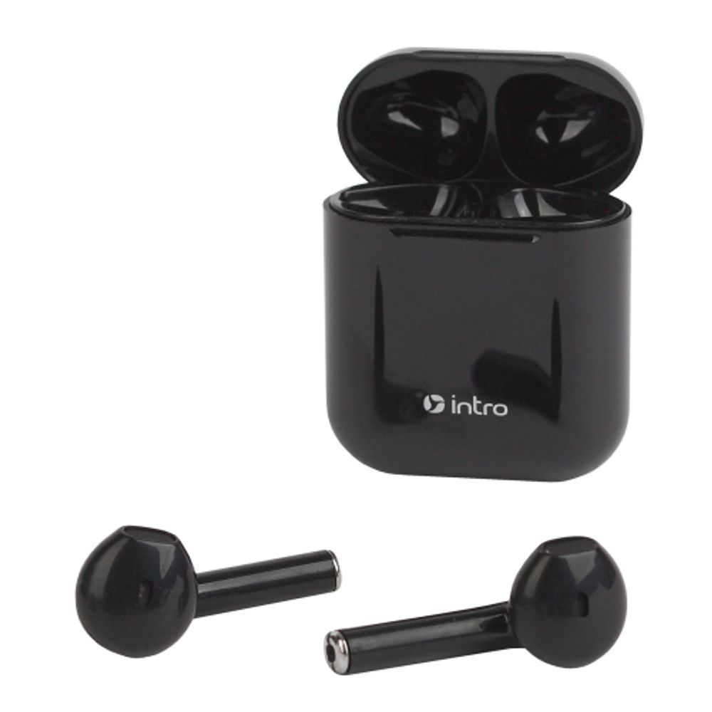 Intro BI1600 Bluetooth-гарнитура сенсорная ultra slim, с зар. кейсом, черная