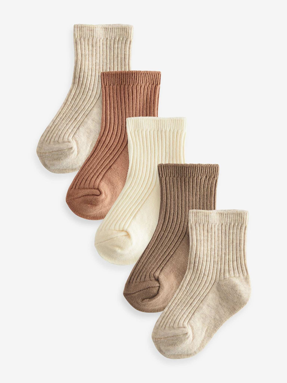 Носки для малышей Next 622-650, 5 шт., Бежевый, Коричневый