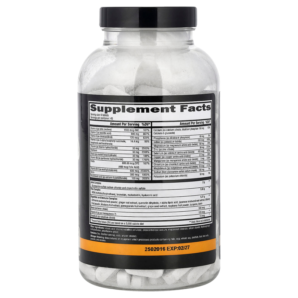 Controlled Labs, Orange Triad™, мультивитамины, средство для здоровья суставов, пищеварения и иммунитета, 270 таблеток