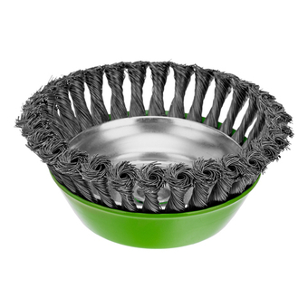 Щетка для УШМ, 150 мм, М14, "чашка", крученая проволока 0.5 мм Сибртех