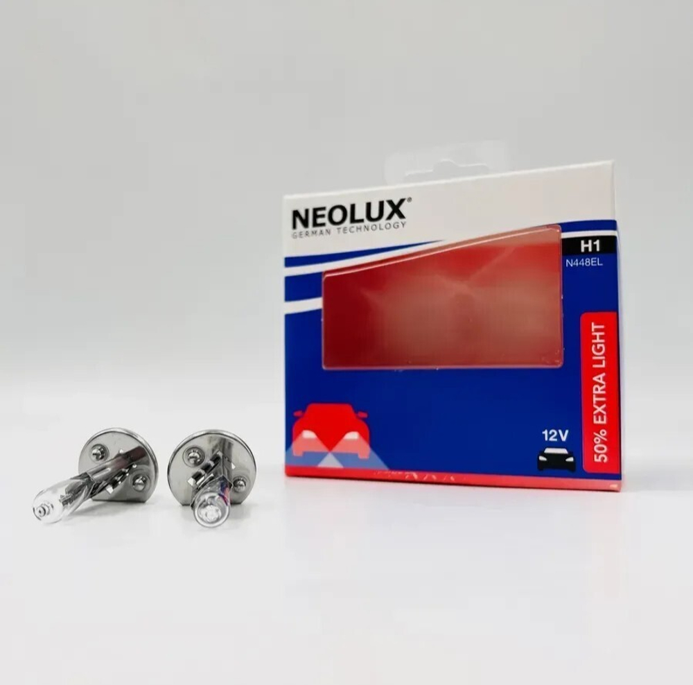 Лампы H1 галогеновые с яркостью + 50% NeoLux