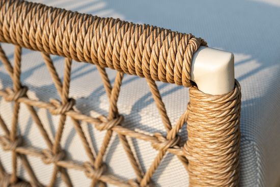 "Венеция" лаунж-зона из искусственного ротанга, цвет соломенный (К)