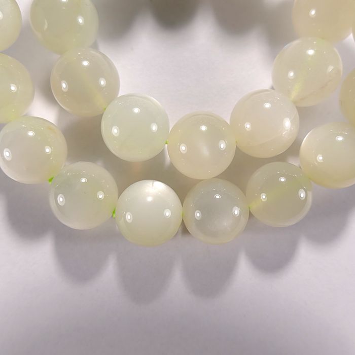 Бусина из лунного камня зеленого (Мадагаскар), шар гладкий 12мм