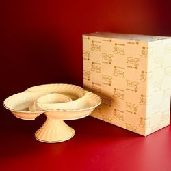 Lenardi 305-130 Менажница 27см на ножке ЖОЗЕ в под.уп.(х6)Фарфор