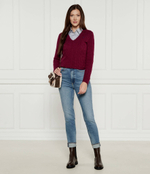 Шерстяной свитер KIMBERLY POLO RALPH LAUREN - бордовый(211910422)