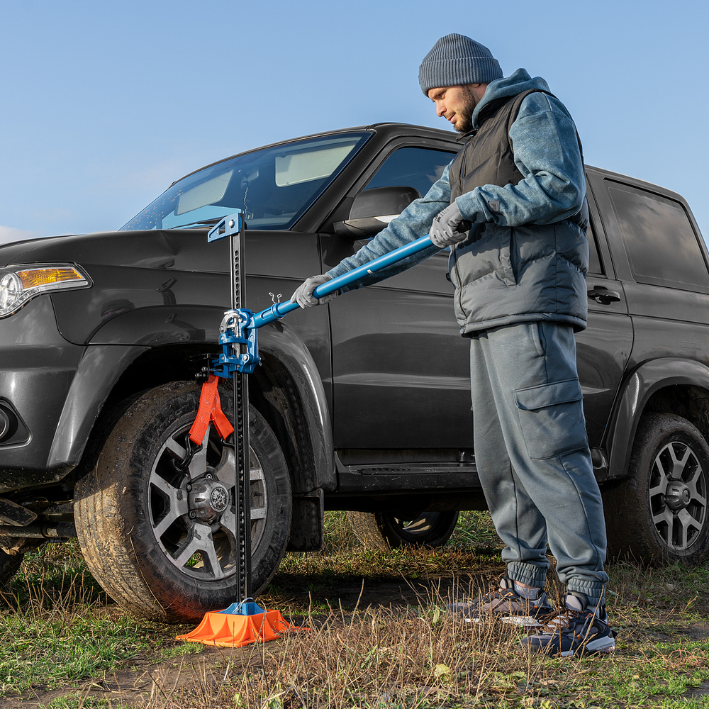 Домкрат реечный профессиональный 3 т, 115-1030 мм. HigH Jack Stels