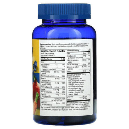 Витаминно-минеральные комплексы Nature's Way, Alive!, полный комплекс мультивитаминов для мужчин в виде жевательныхтаблеток со вкусом фруктов, 60 жевательных таблеток