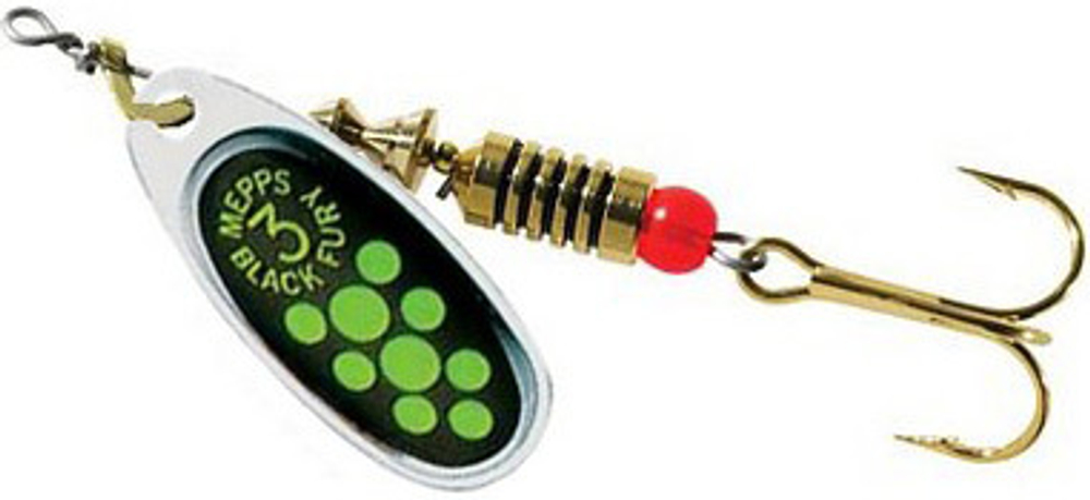 Блесна вращающаяся Mepps BLACK FURY 2, SILVER/Chartreuse
