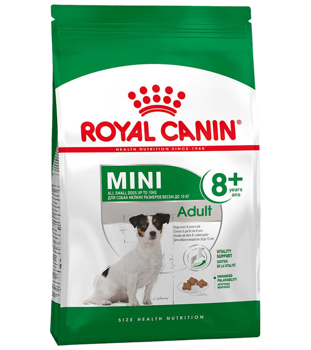 Роял Канин Mini Adult Для собак 8+ 4кг.