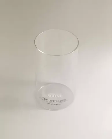 ZARA HOME СТАКАН ДЛЯ ЗУБНЫХ ЩЕТОК, ИЗ ТЕРМОСТОЙКОГО СТЕКЛА, ПРОЗРАЧНЫЙ