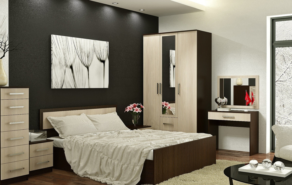 Кровать с проложками ДСП Фиеста LIGHT 120х200, венге