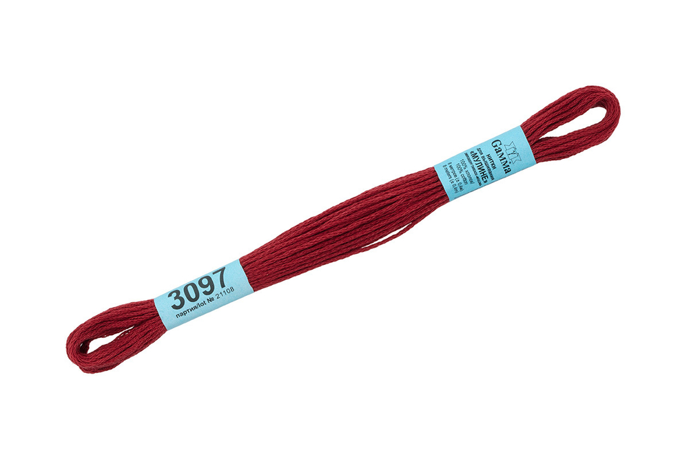 Мулине "Gamma", 100% хлопок , 8 м, №3097