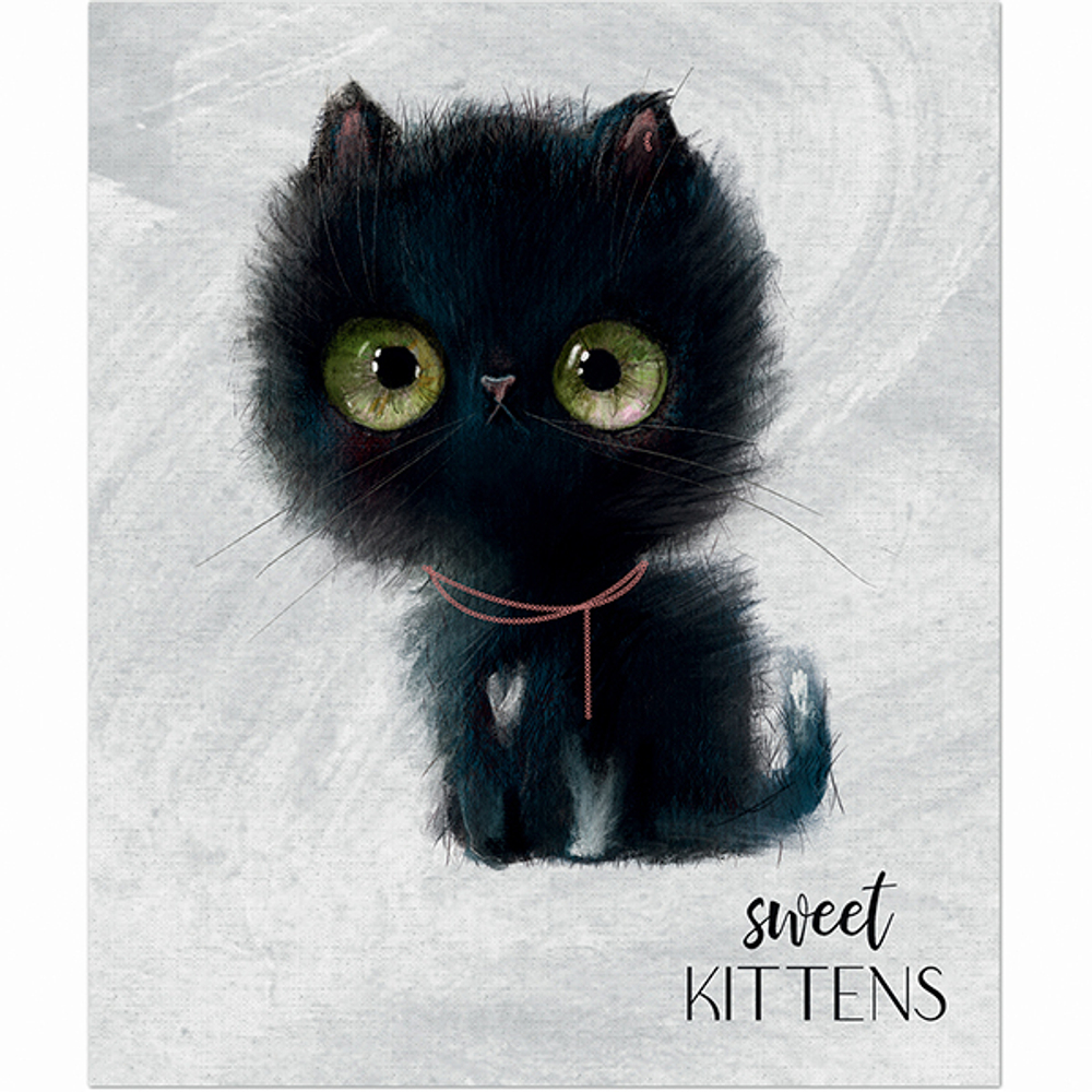 ТЕТРАДЬ ОБЩАЯ 48 ЛИСТОВ НА СКРЕПКЕ “Глазастые котики”