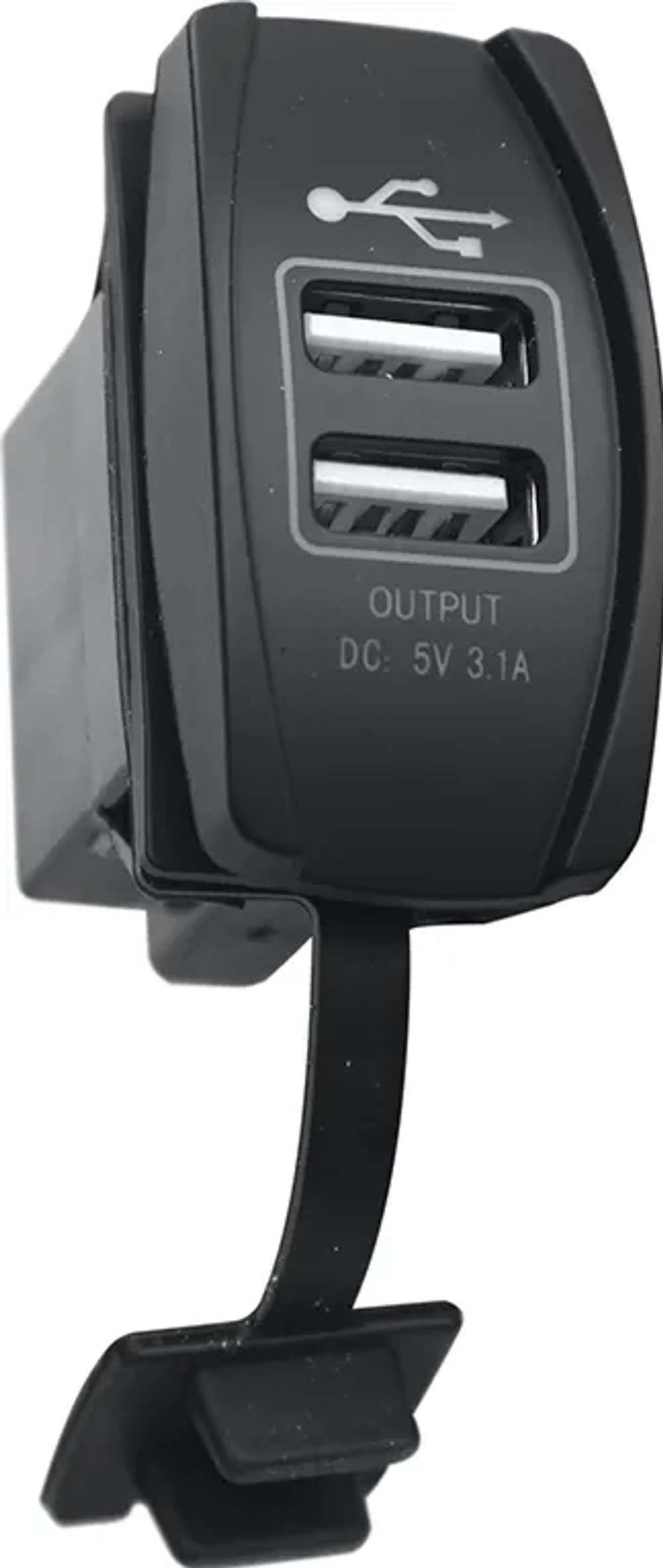 Розетка USB 3,1A переключатель, с крышкой (RIF22-4-1008300)