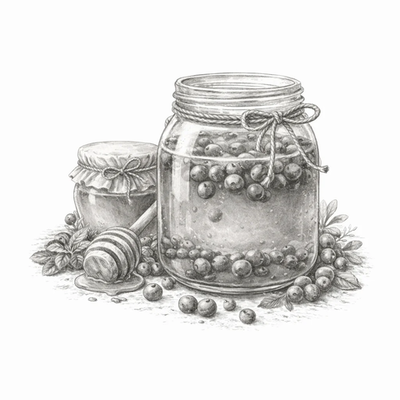 Морс на меду с клюквой