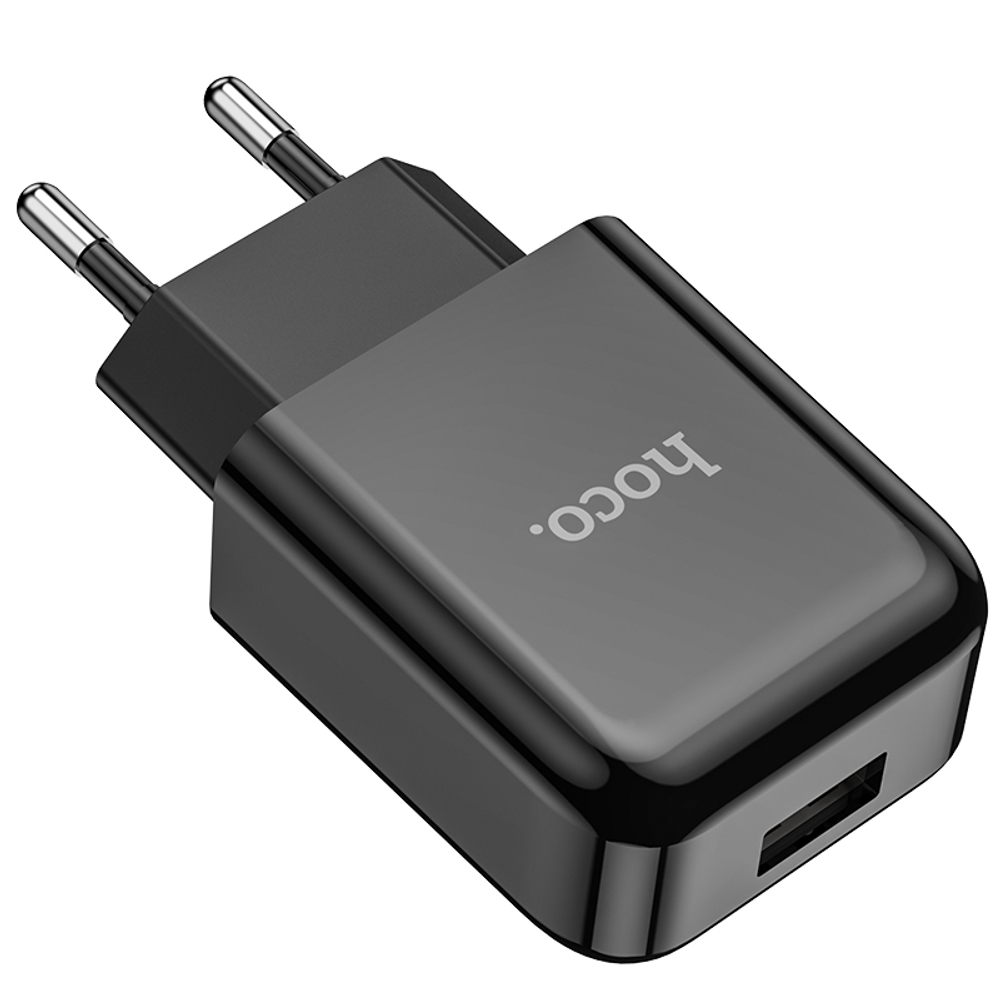 Адаптер питания Hoco N2 Vigour single port charger Apple&amp;Android (USB: 5V max 2.1A) Черный