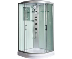Душевая кабина WeltWasser (ВельтВассер) Werra 1004, с низким поддоном, с электрикой и ГМ, 100x100x217