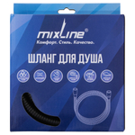 Шланг душевой 150 см имп/кон, EPDM, нерж.сталь ЧЕРНЫЙ МАТОВЫЙ  MIXLINE MIX-2-150 (коробка)