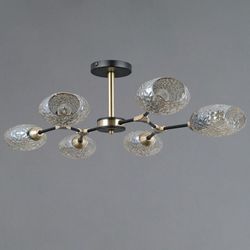 Люстра на штанге ILLUMICO TRENTO IL0272-6CSQ-25 BK AB TRENTO