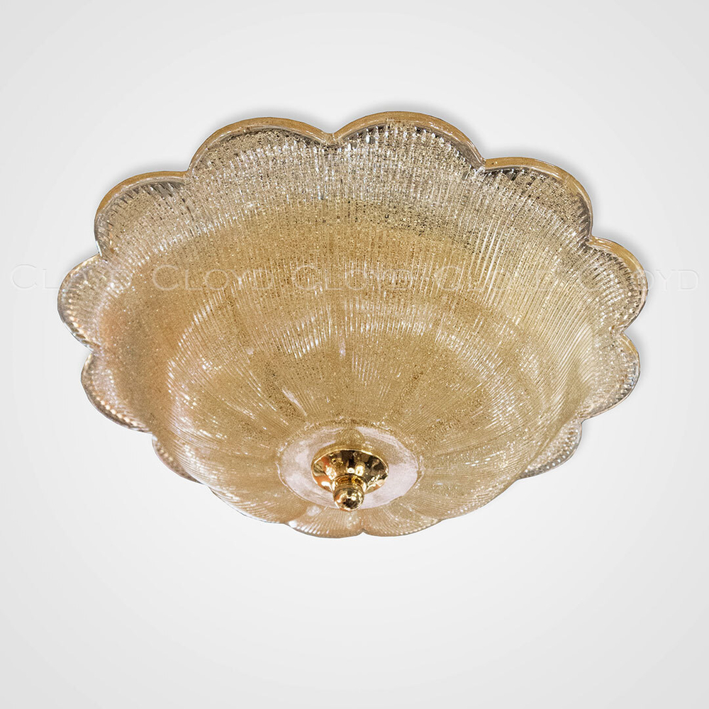 Потолочный светильник Cloyd OBELIA FM4 / Ø40 см - золото - желтое стекло (арт.11282)