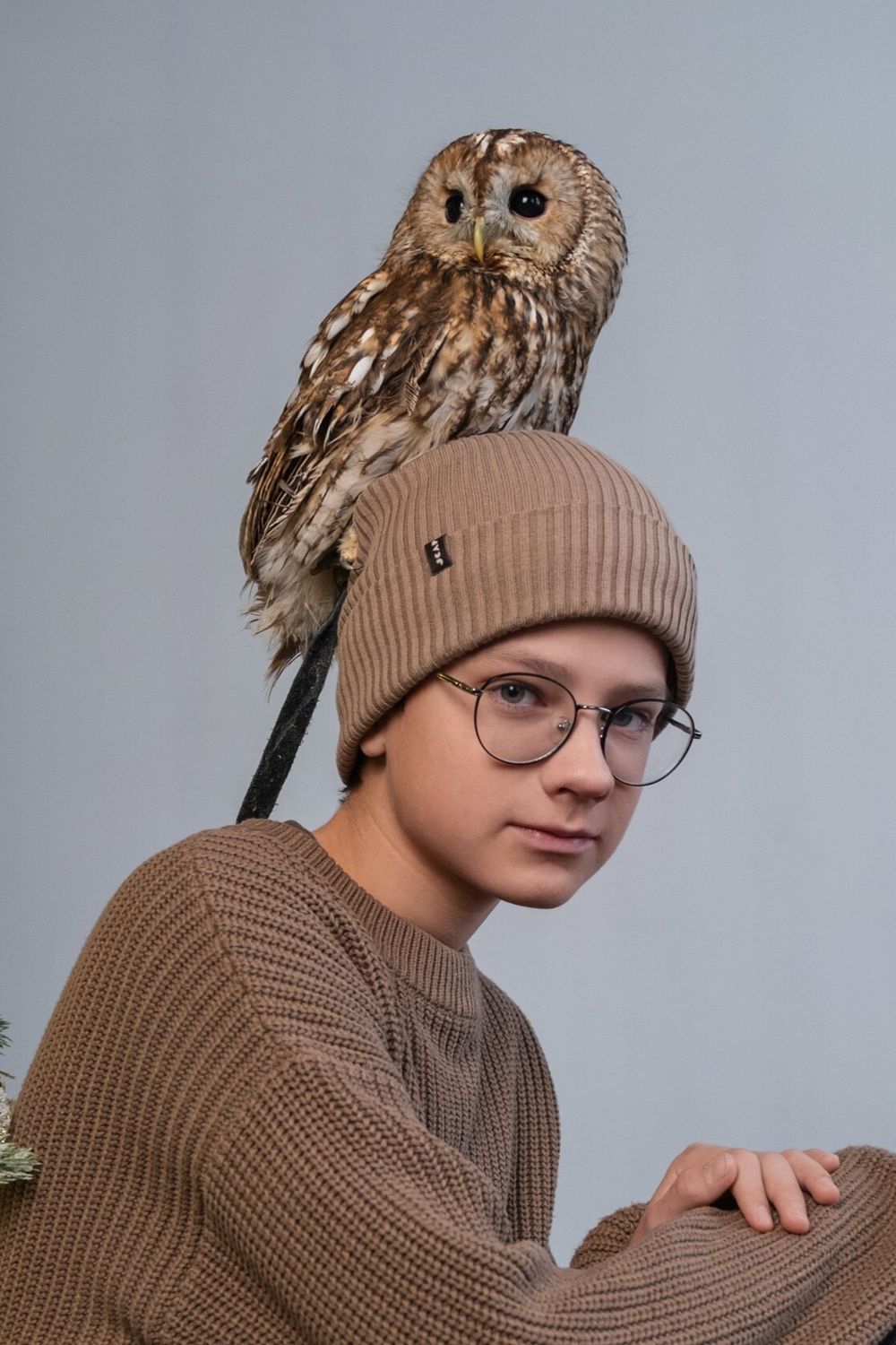 Шапка вязаная весенняя/осенняя МУЛА (Бежевый)