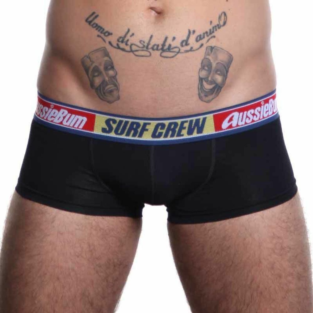 Мужские трусы хипсы черные Aussiebum Surf Crew AB00011