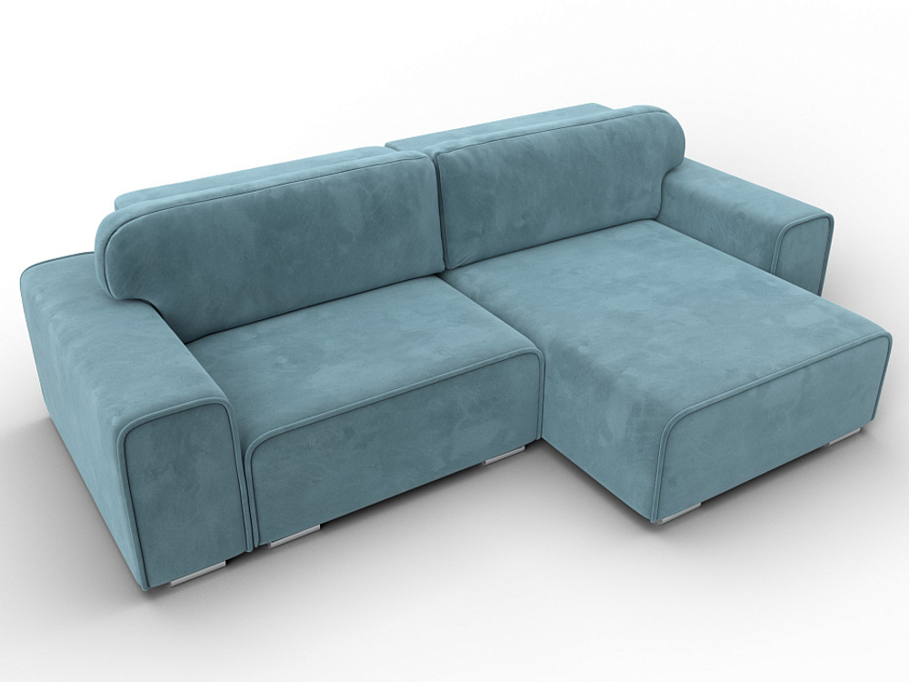 Диван угловой Лига-029 ВЕЛЮР Бирюзовый