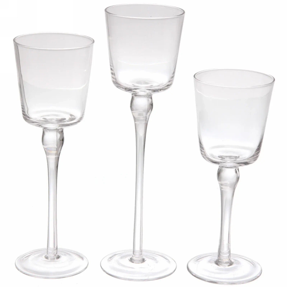 Подсвечники в наборе 3шт «Crystal» 7,5*20,23,26см