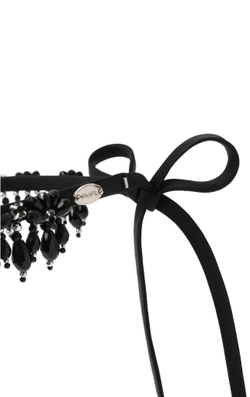 Ободок-чокер с черными каплями