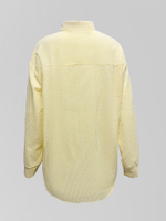 Рубашка Yi Mei Mei 1063 в полоску с черным логотипом на груди и майкой в комплекте