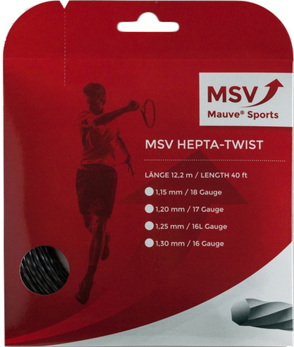 Струны теннисные MSV Hepta Twist (12 m) - anthracite