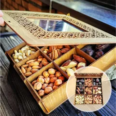 Набор подарочный «Шкатулка с пеканом» в дереве