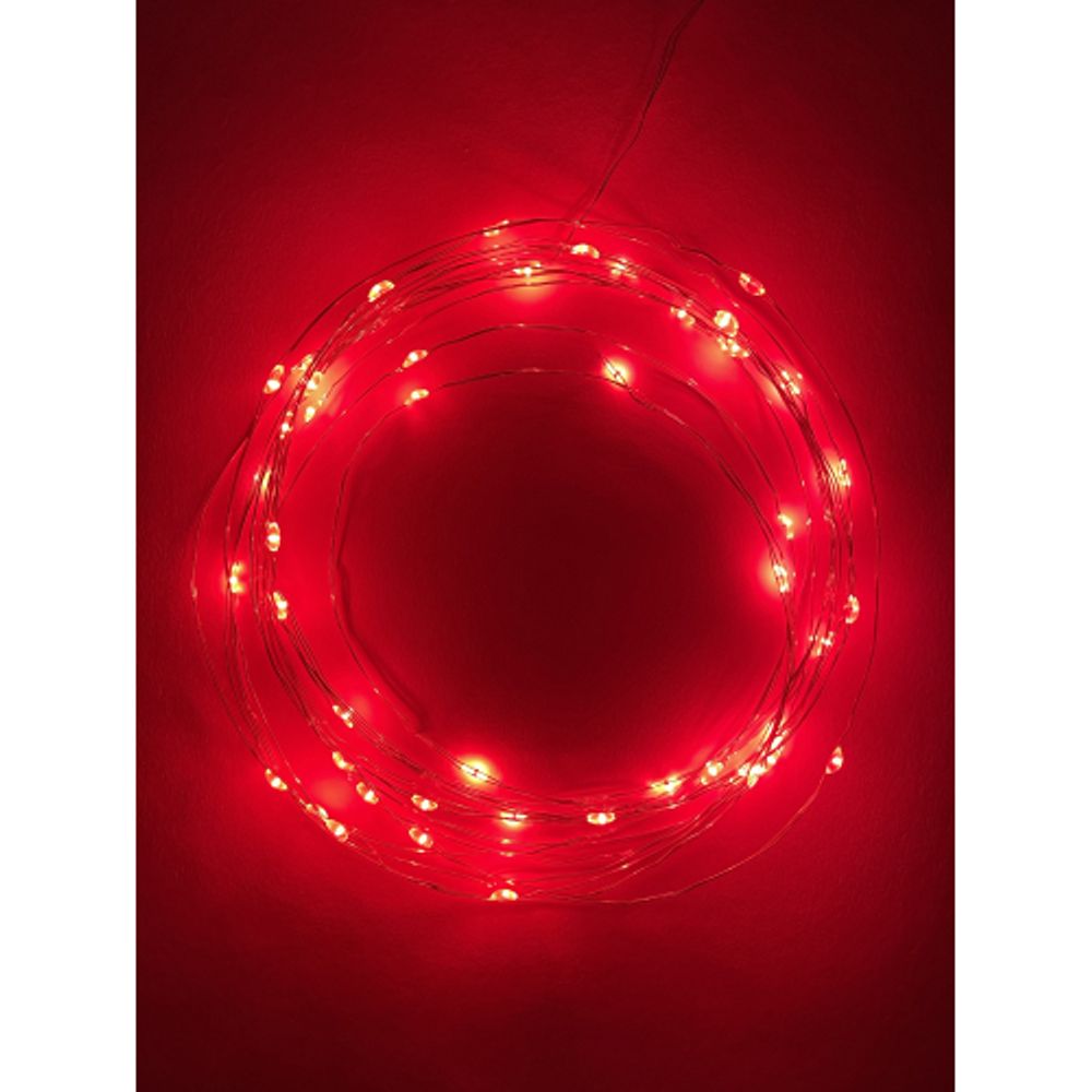 ENIN -5NR ЭРА Гирлянда LED Нить 5 м красный свет, АА | Гирлянды