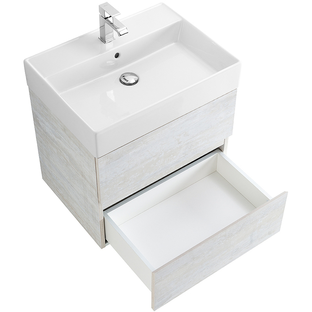 Тумба под раковину Cezares Molveno 46 60 MOLVENO 46-60-2C-SO-LB подвесная Legno Bianco