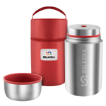 Термос д/еды Relaxika 1л широкое горло, нерж.сталь, термочехол