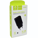 Зарядное устройство DENMEN DC02 2.1A 2xUSB Black