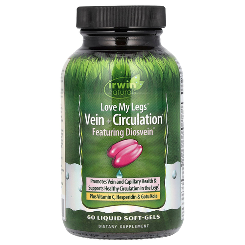 Irwin Naturals, Love My Legs, добавка для поддержки вен и кровообращения, 60 желатиновых капсул