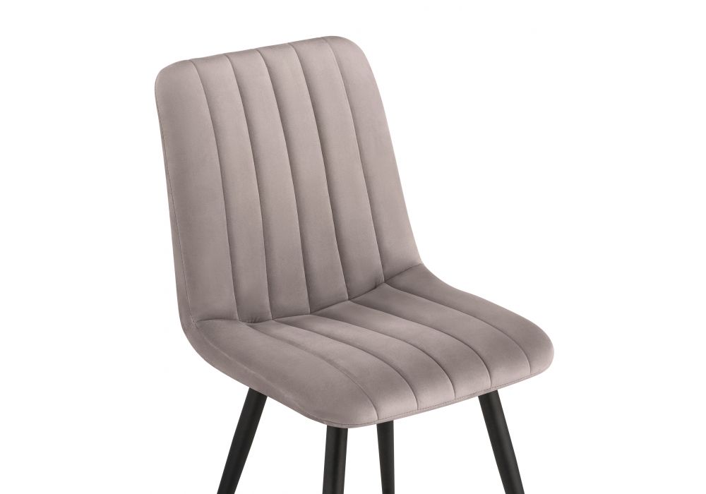 Стул на металлокаркасе Дани латте велюр velutto 08 / черный