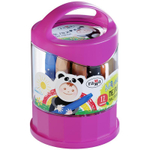 Мелки масляные 12цв., шестигранные, пластиковый стакан-подставка "Малыш" (Гамма)