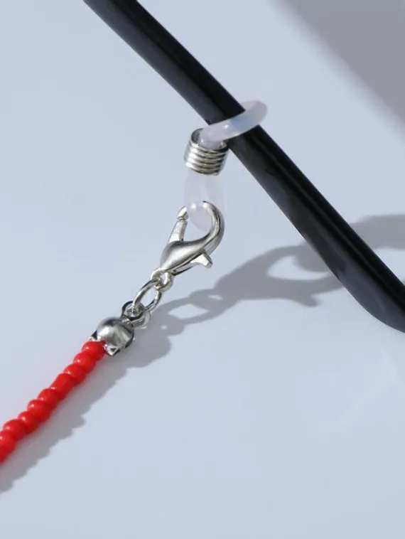 Цепочка для очков "Бисер" лёгкость, цвет красный, 70 см