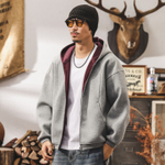 Кардиган с капюшоном и двойной молнией, мужской осенне-зимний сезок