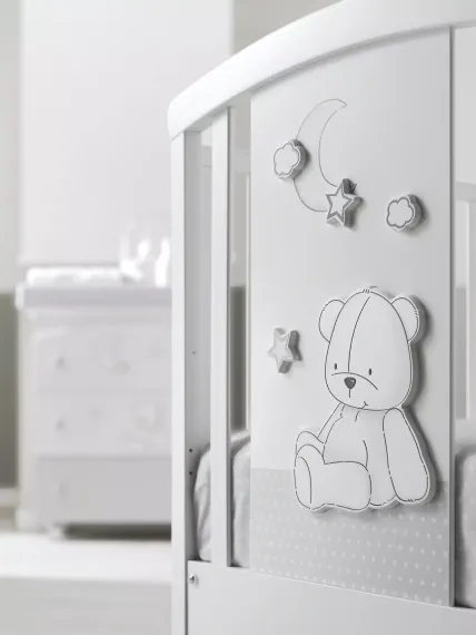 Детская кроватка на колесах Erbesi Stella White