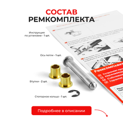 Ремкомплект (втулки) петель дверей Opel ANTARA (I) C145; С105; L07 (1 петли, RPD1-1) 2006-2015