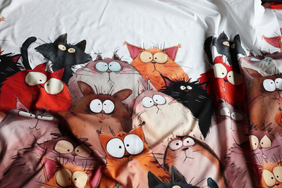 ПУЧЕГЛАЗЫЕ КОТЫ - Кулирка с лайкрой, компакт пенье (ДЖ66 Маша) (к0 незначительно испачкан)