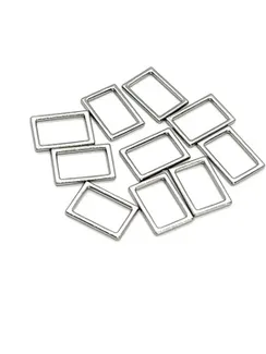 Кольцо - квадрат Arta-F, 15 мм, металл, серебро