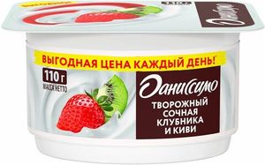 Йогурт Даниссимо клубника-киви 110 г