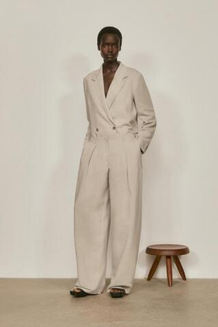 Massimo Dutti Брюки со вытачками - Limited Edition, песочный